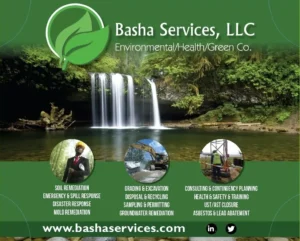 A flyer for basha services, llc.